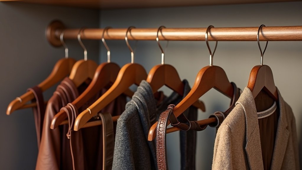 belt hangers for closet organization