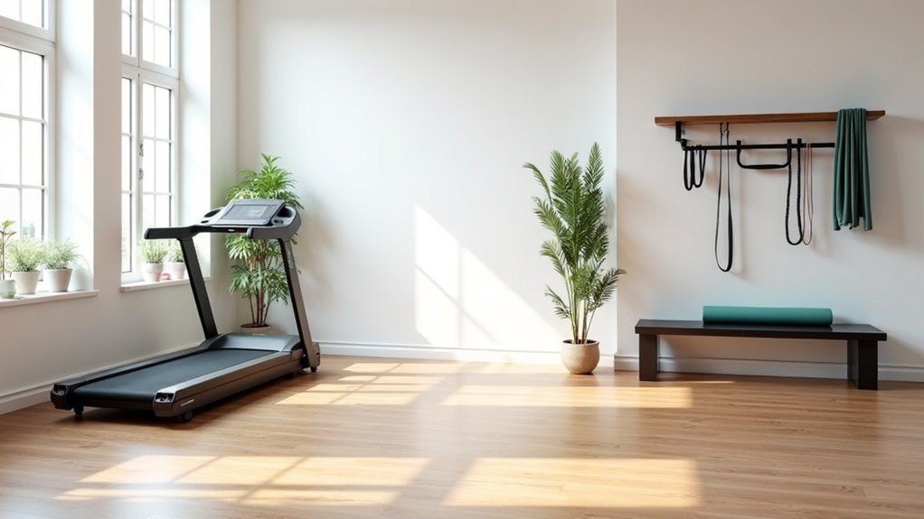 foldable fitness equipment setup