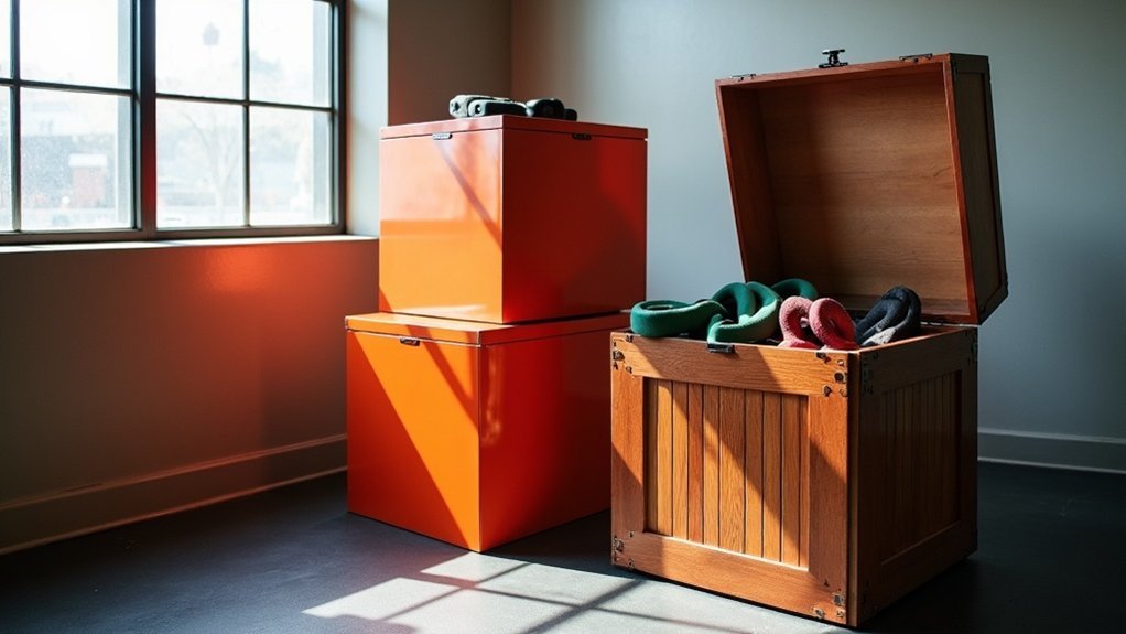 plyo boxes as storage