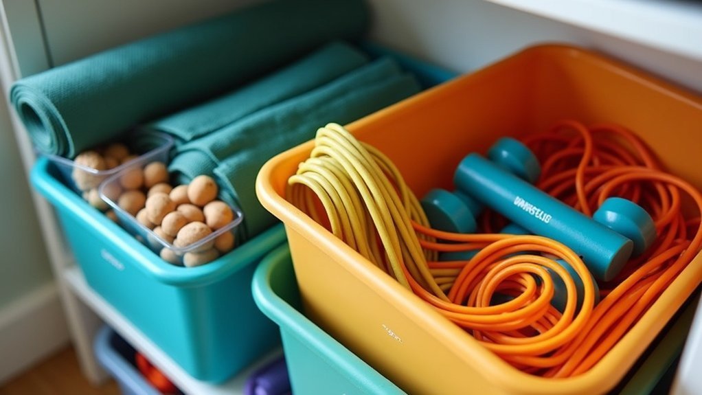 quick workout storage labels