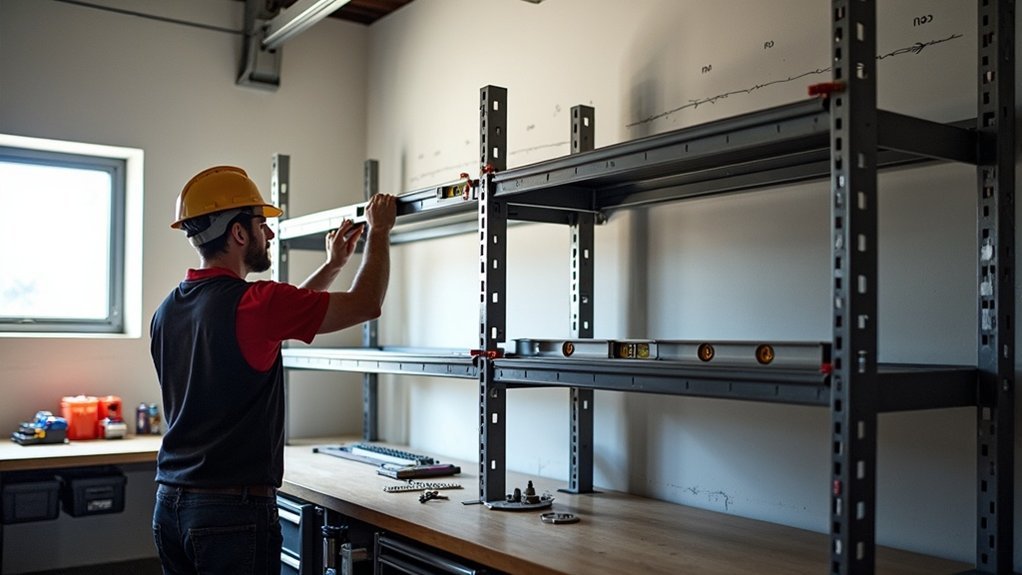 securely install storage racks