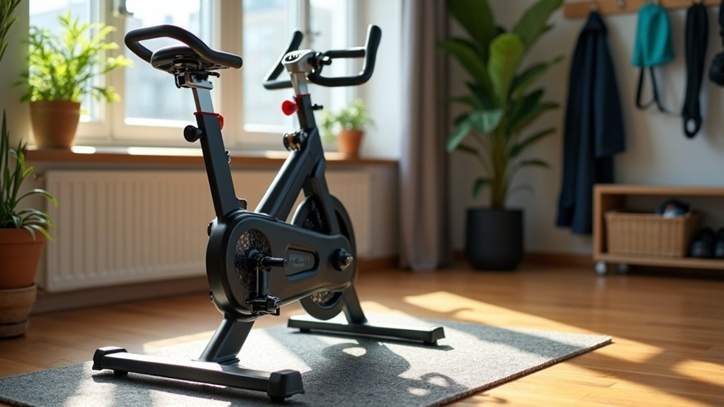 stable footing for spin bike