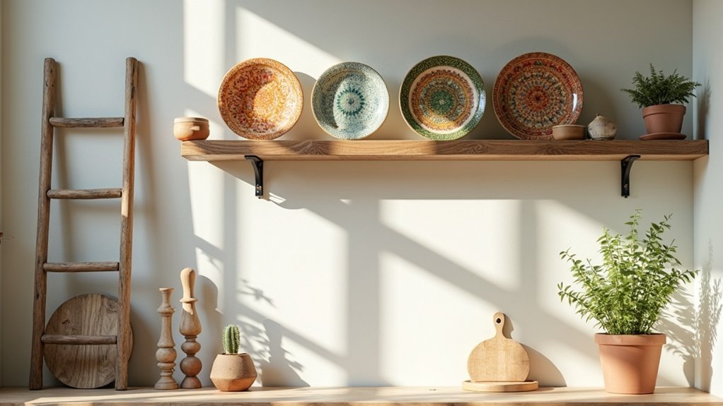 storing plates on walls