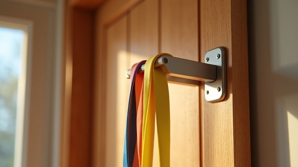 wall safe resistance band storage